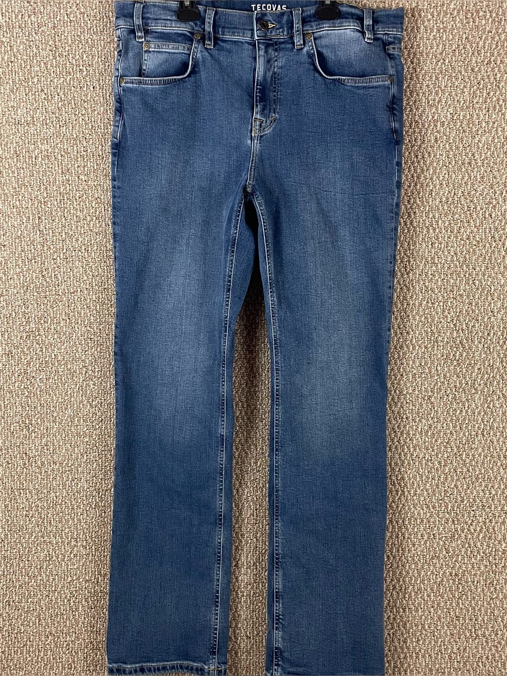 Tecovas Jeans Men’s 34x32 Slim Straight Denim Blue Cowboy Western Rodeo T166